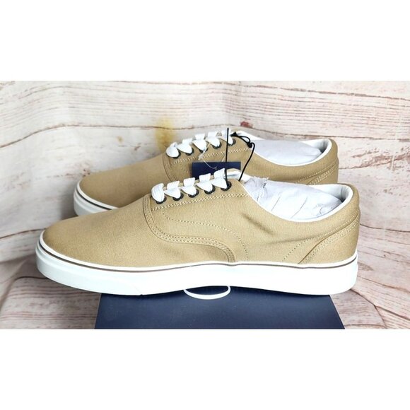 M Chaps Taupe Canvas Lace-Up Low Cut Dress/Casual Shoes – Size 10 Comfortable - Picture 9 of 11